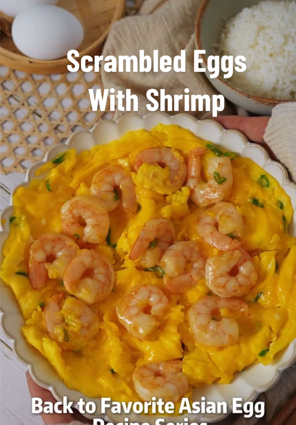 Favorite Asian Egg Recipes Day 2 - Cantonese Scrambled eggs with shrimp, ready in just 20 mins! Easy, delicious, restaurant-style eggs at home 👨‍🍳✨ #egg #scrambledeggs #eggrecipe #chinesecooking #EasyRecipe #quickrecipes #asiancuisine #homecooking #shrimp #DinnerIdeas #betterthantakeout #30minutemeals #20minutemeals 