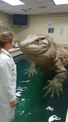 Komodo dragon’s got that fresh breath. #KomodoDragon #Wildlife #AnimalKingdom #ReptilesOfTikTok #NatureLovers #DragonVibes #AnimalFacts #KomodoDragonLove #WildlifePhotography #WildlifeConservation #ai #aiart #aivideo #lizard #dragon #Science #experiment #laboratory