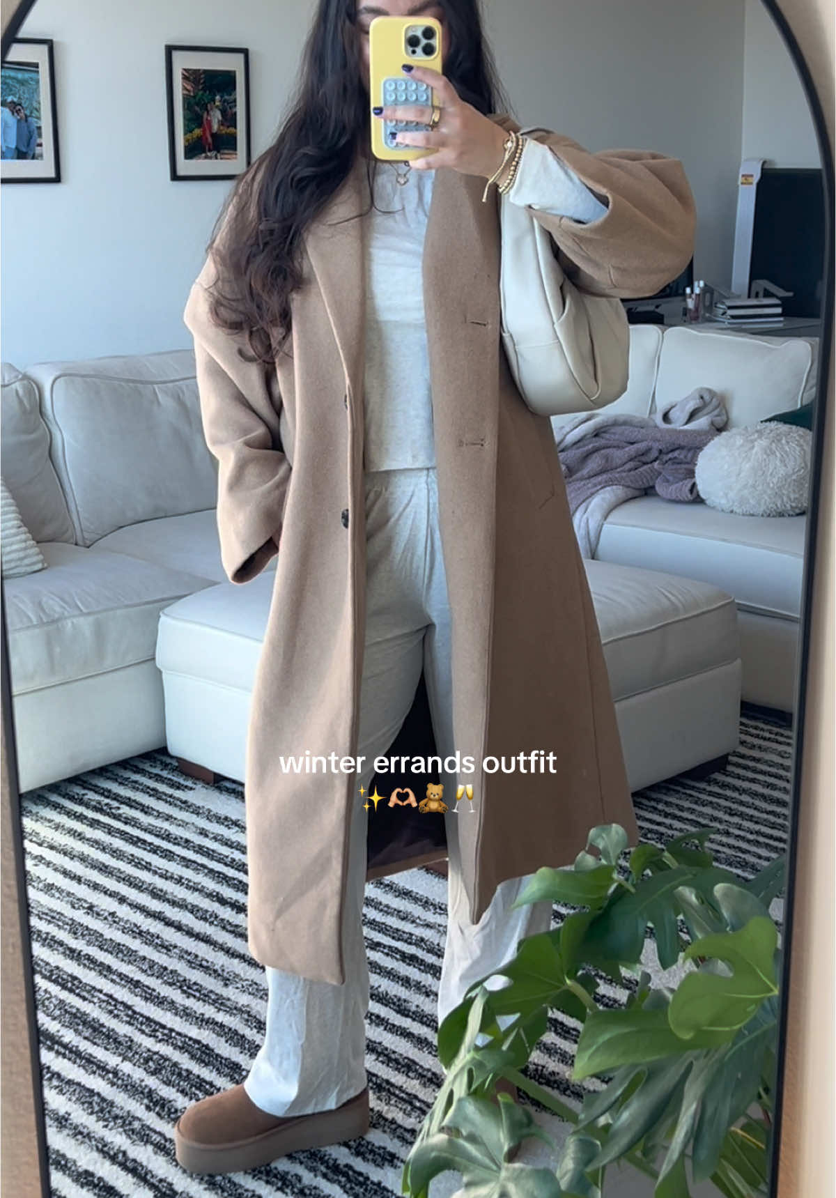 Matching set with a long coat and uggs is perfection ✨ all 🔗s in my LTK & ShopMy!  #OOTD #outfitinspo #outfitideas #winteroutfit #matchingset #comfyoutfit #casualoutfit #aritzia 