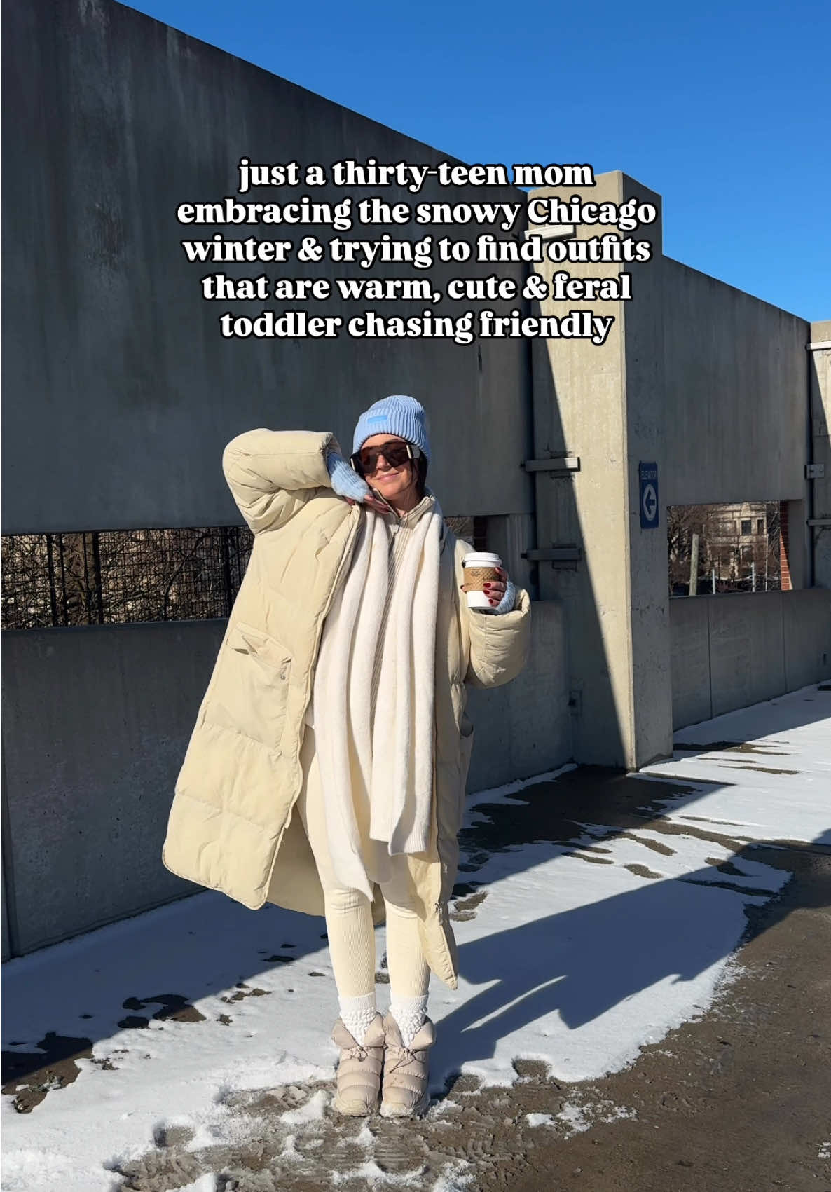 ask me how many layers I’m wearing ❄️☕️🥶🌨️ fun fact, I wore almost this exact same outfit when I was 36ish weeks pregnant (see my story) & it came up as a 2 years ago memory which inspired me to rewear this outfit but make it toddler mom friendly 🫶🏼 what do we think?! #momfashion #momstyle #easyoutfitideas #ootdinspiration #stylingtips #outfitoftheday #citymom #toddlermom #midsizemom #dailyoutfitinspo #momswithstyle #winterfashion #motherhoodthroughinstagram #chicagowinter #cozystreetwear 