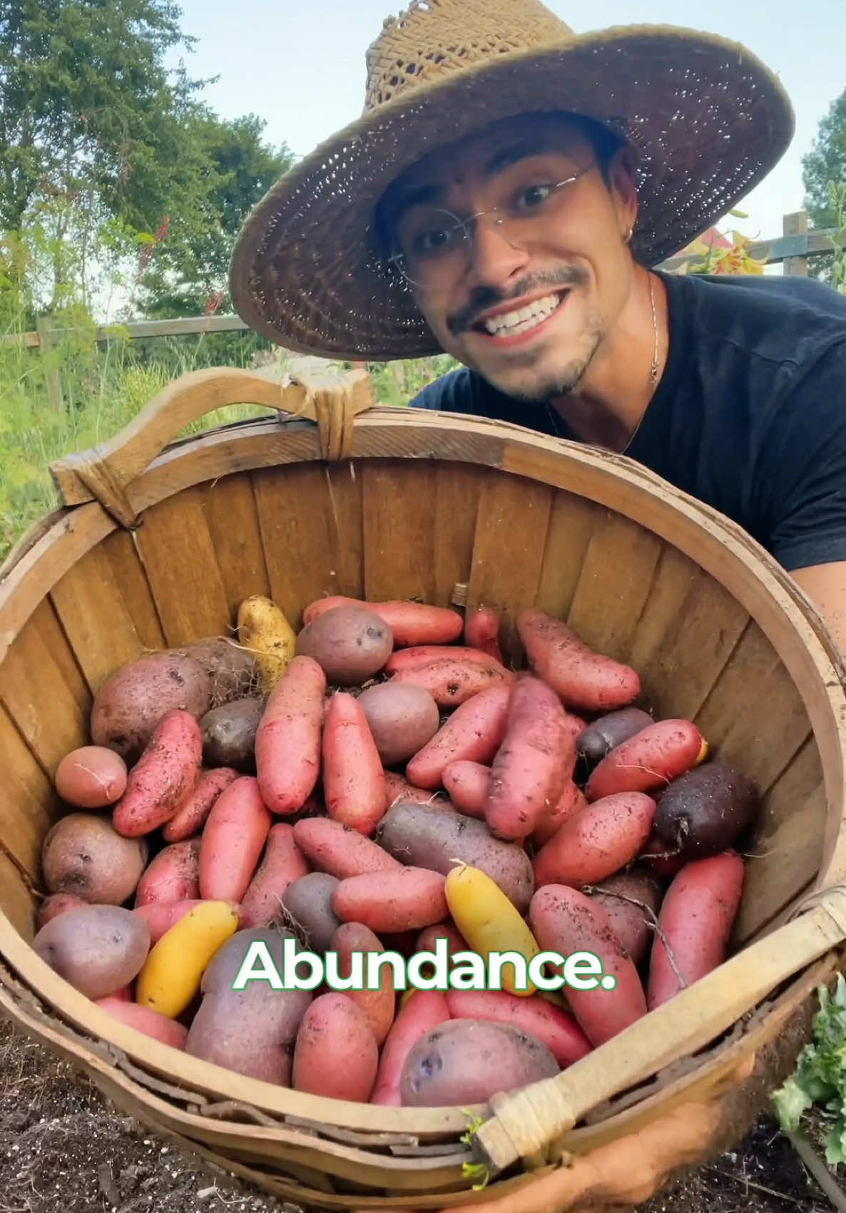 Sharing my favorite content to brighten up your feed.  Will never forget how much #joy this #potato #harvest brought you all 🥹🥔 #garden #abundance