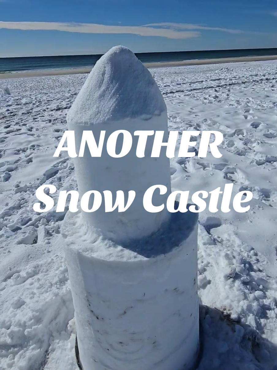 I'll never get to do this again... #snow #snowcastle #blizzard #snowman #snowsculpture #icesculpture #gulfshores #Alabama 