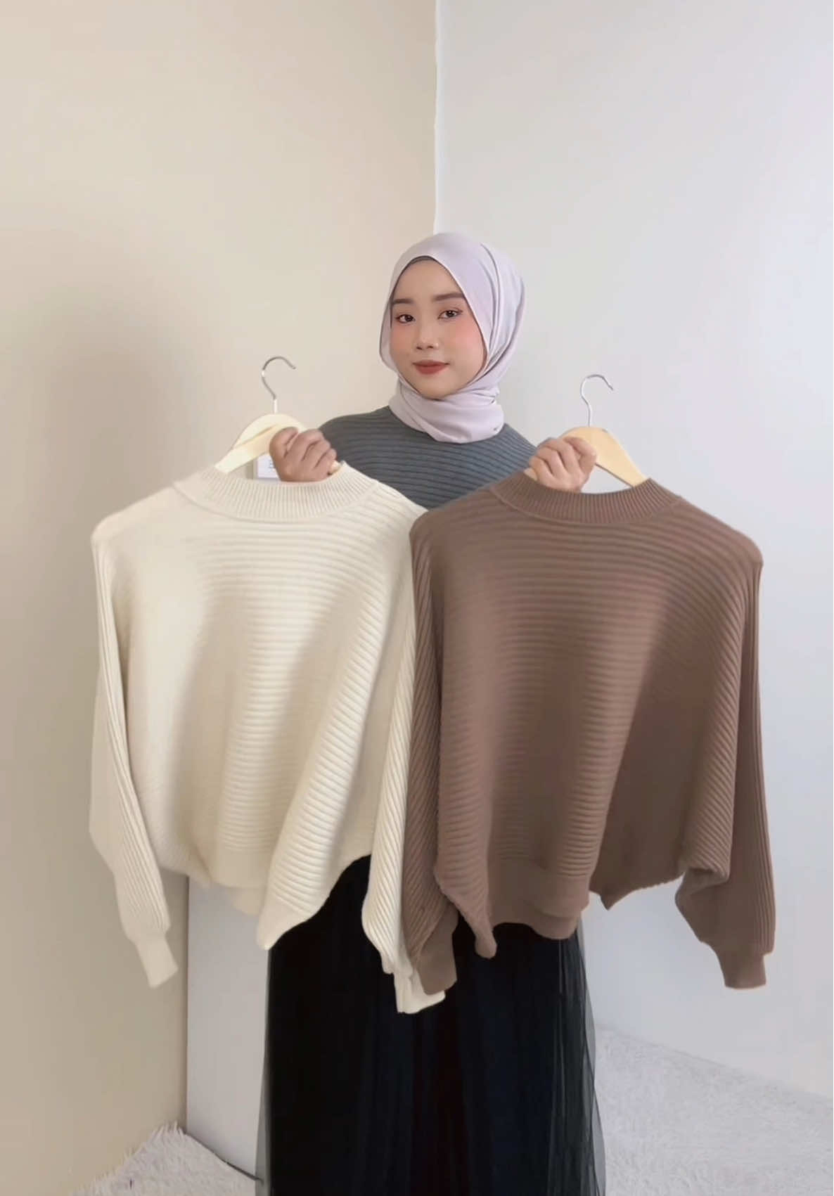 Trisya batwing Knitwear—your next favourite knit 🤍 #knitwear #knit #batwing #fyp #tiktoksho #koreanstyle #newcollection 