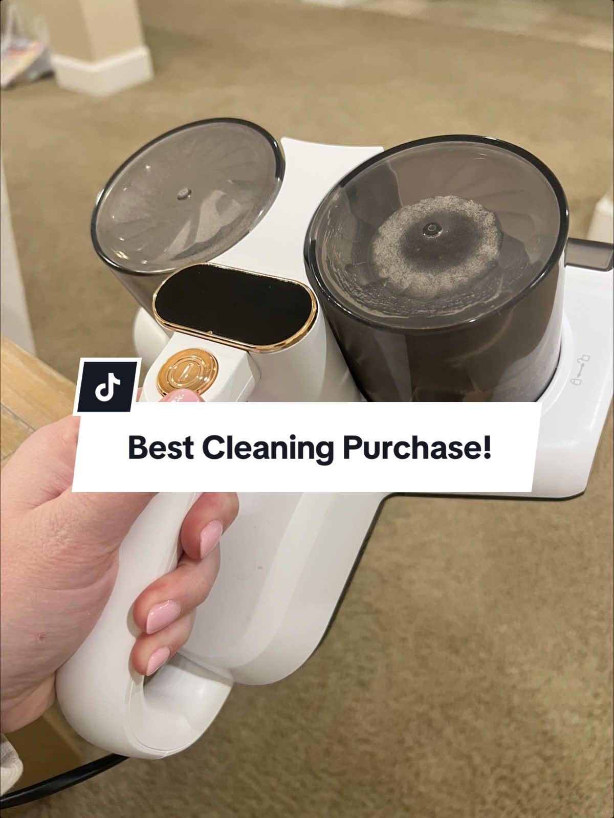 This mattress and couch vacuum works SO SO WELL! You can use this vacuum on any upholstery too. We use this vacuum on our couch weekly! #mattressvacuum #couchvacuum #cleancouch #cleanwithme 