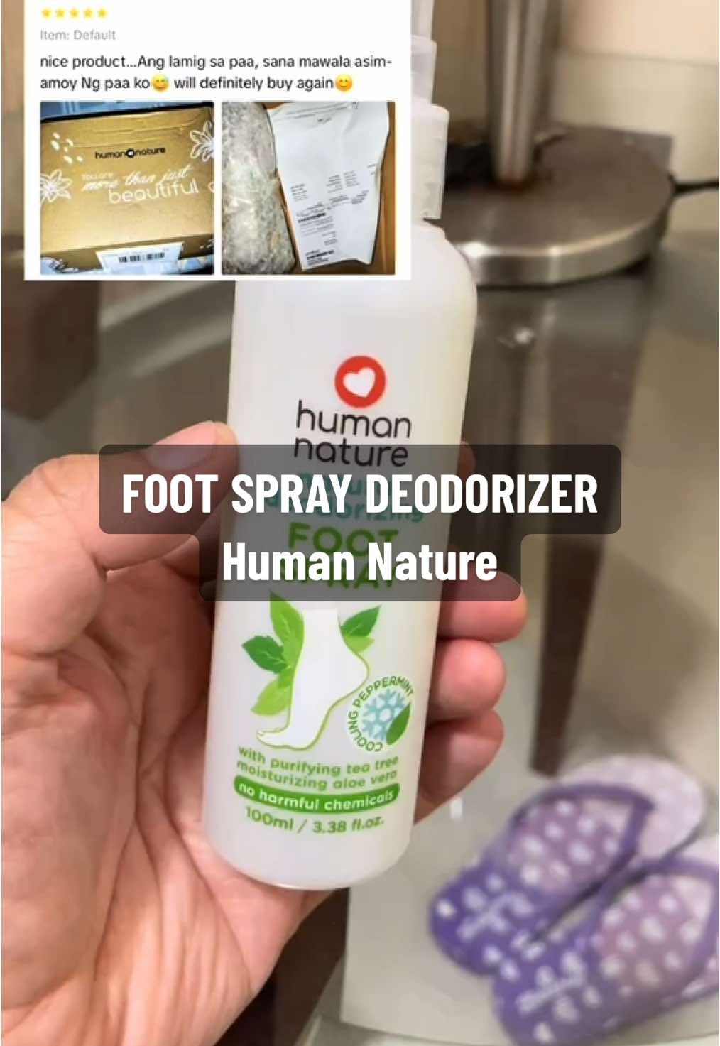 Very very safe! HUMAN NATURE FOOT SPRAY! #footspray #footdeodorant #deodorant #fungi #smelly #feet #alipunga 