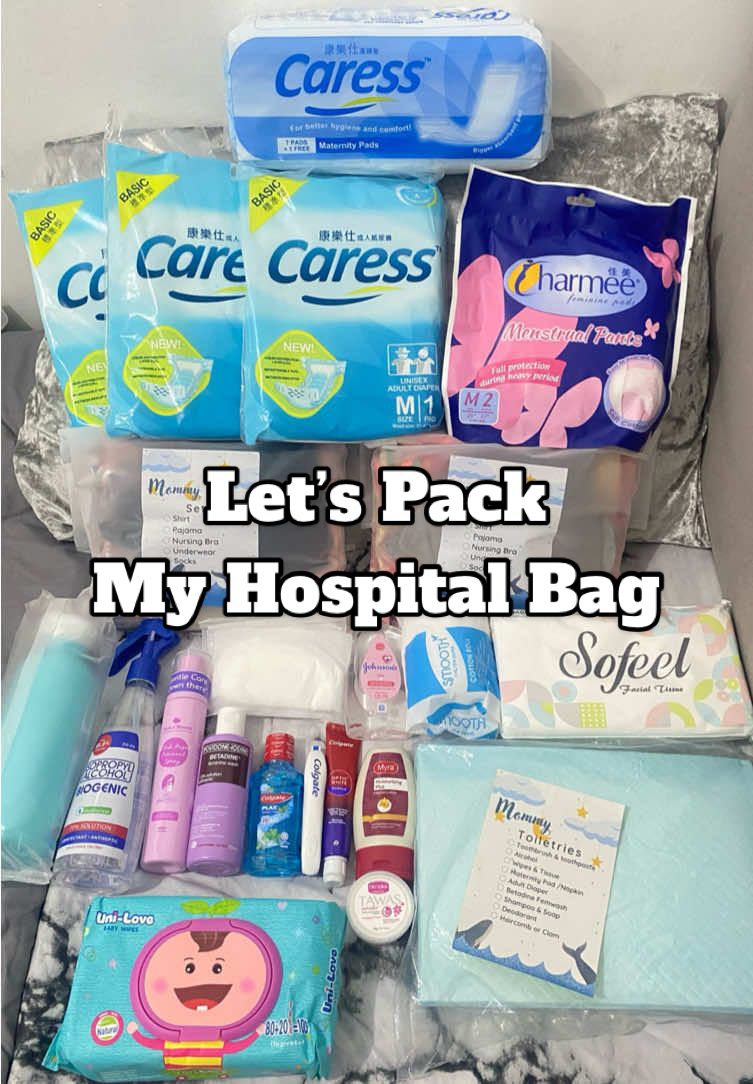 Let’s Pack Mommy Hospital Bag 🎒#mommyhospitalbag #tiktokmom #pregnancyjourney #fypシ 