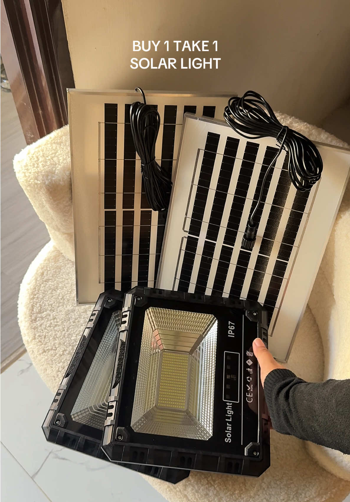 BUY 1 TAKE 1 SOLAR LIGHT  IP67 WATERPROOF WITH REMOTE CONTROL 5-METER CABLE #solarlight #solarpanel #solarenergy