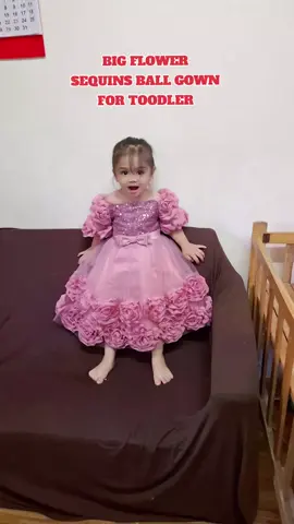 Sobrang Ganda,what you see is what you get!!any occassions fit na fit tong ball gown dress na to mga mhiee!#sequindress #bigflowers #OOTD  #dressforkids #babytiktok 