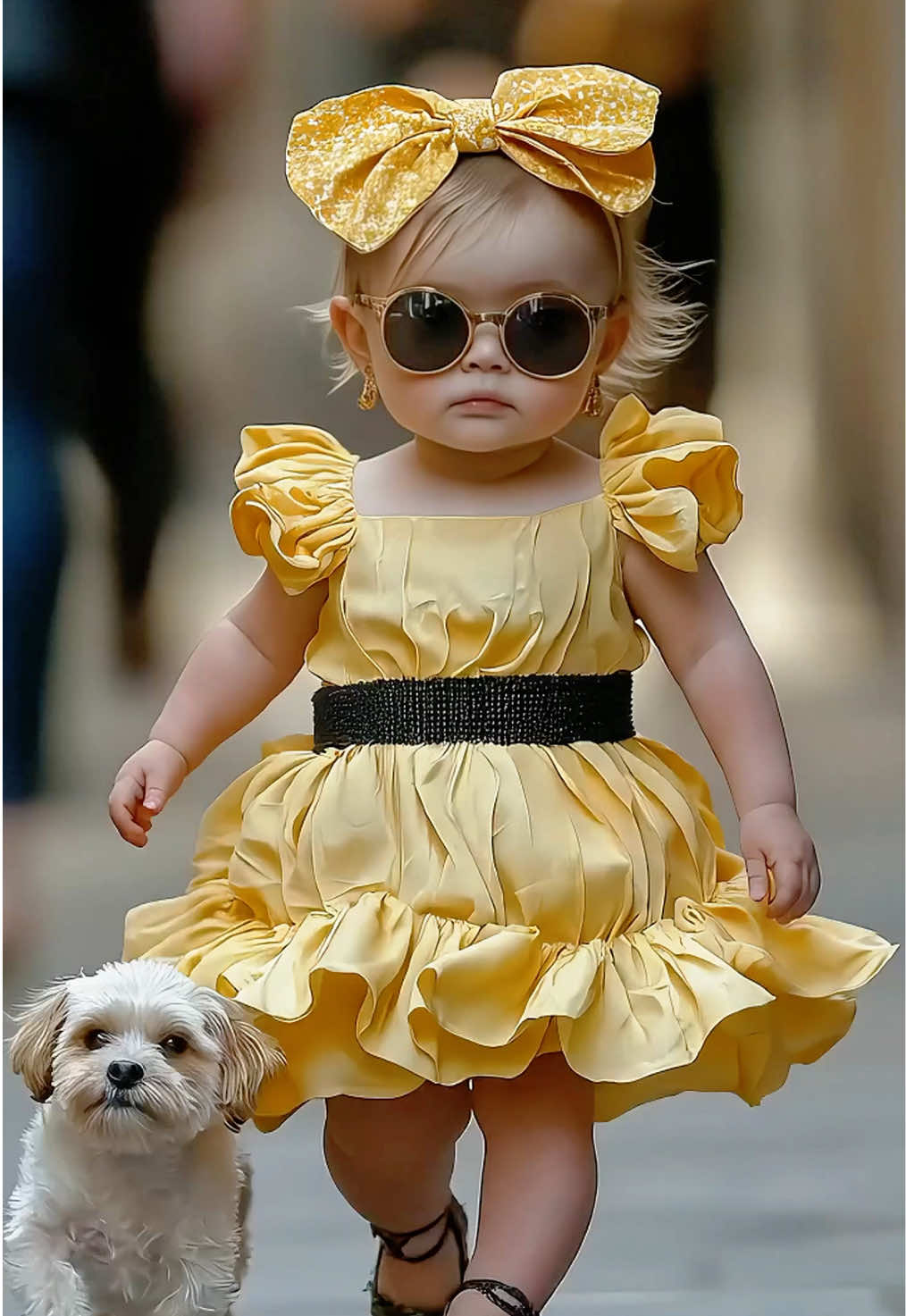 Adorable Baby and Animal Catwalk 😽😻 #baby #cutebaby #babyvideos #babydance #babyshorts #AI #Runway #fyp #viral #animal  #BabyFashionShow #ForYou #bebe