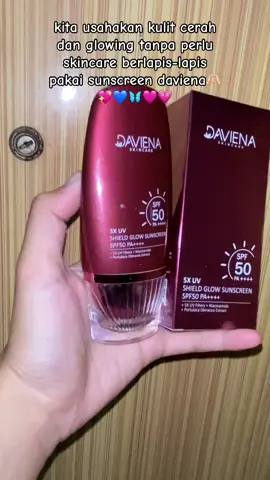sunscreen anti lengket 💙🫶🏻#fypage #fyppppppppppppppppppppppp #sunscreen #sunscreenviral #davirnaskincarebpom #davienasunscreen #videoviral 