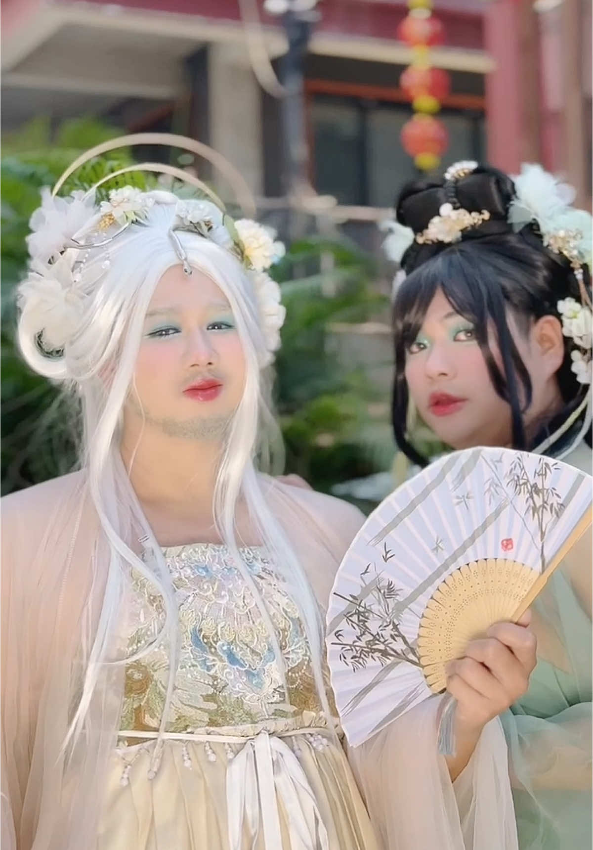 🐍ถ้าข้าไม่ใช่อย่างที่ท่านเห็น ท่านยังจะรักข้ามั้ย 💚🤍#เทรนด์วันนี้ #motherbear #นางพญางูขาวงูเขียว #ตรุษจีน2025 #พลลี่ธีร์ #bear #chinesenewyear #แต่งหน้า #reel #ชุดจีน #ชุดจีนโราณ @Wonderpol @TEA BEAR  Thank you makeup : @Nirin.kirin 