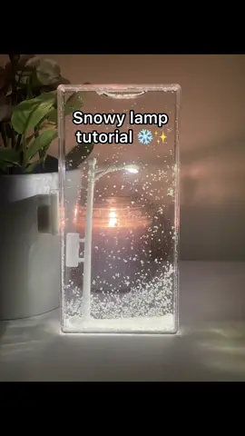 Snowy streetlight lamp DIY ☺️ #winter 