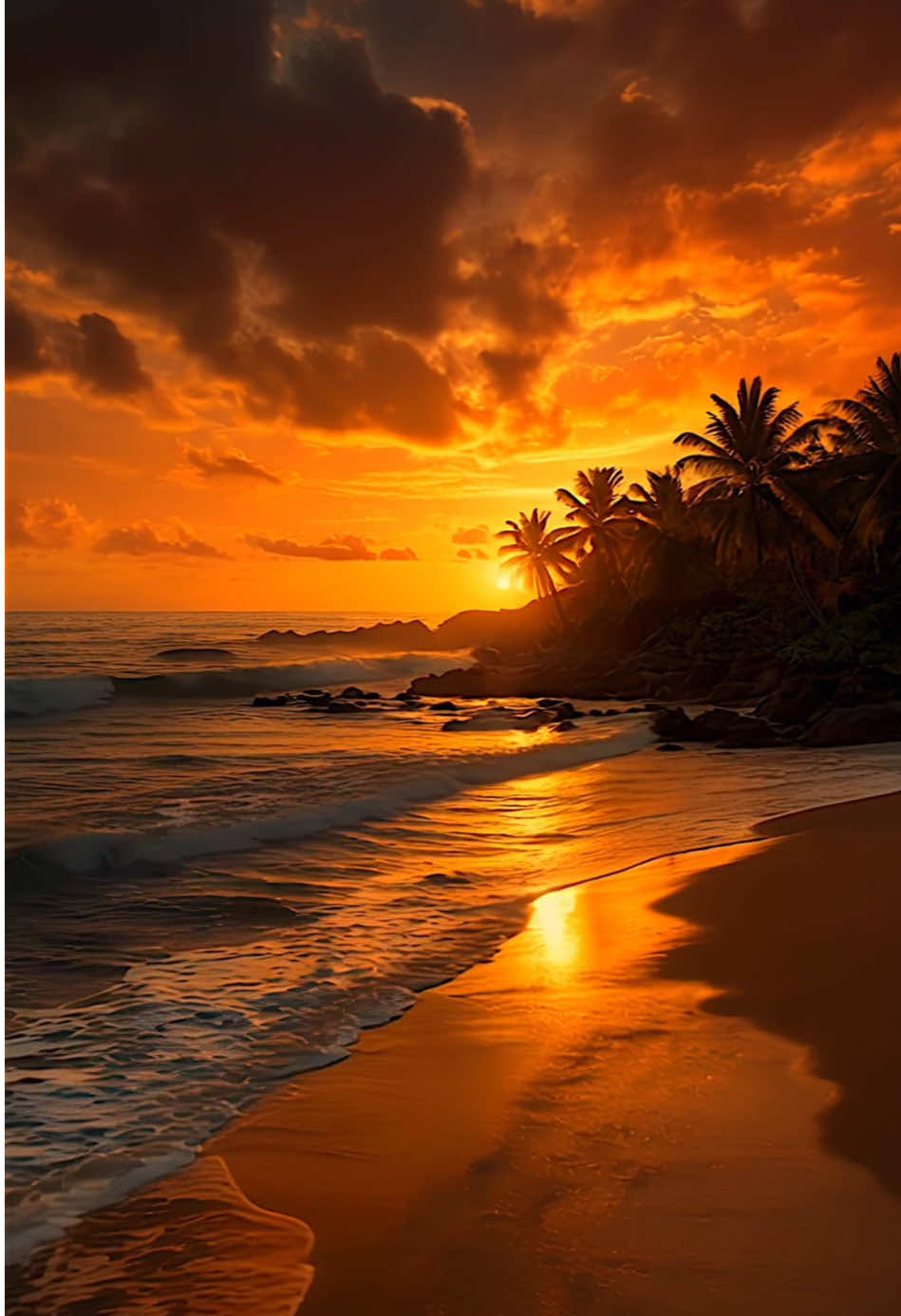 Orange sunset by the sea #fyp #foru #foruyou #beautiful #positivevibes #feelinggood #beautifuldestinations #mood #moody #aesthetics #aestheticvideos #relax #relaxing #relaxation