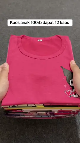 Kaos anak 100rb dapat 12 kaos#kaos #kaosanak #kaosmurah #kaosviral 