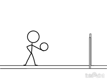 another simple animation :> #stickman #animation #volleyball #ibispaint #fyp 