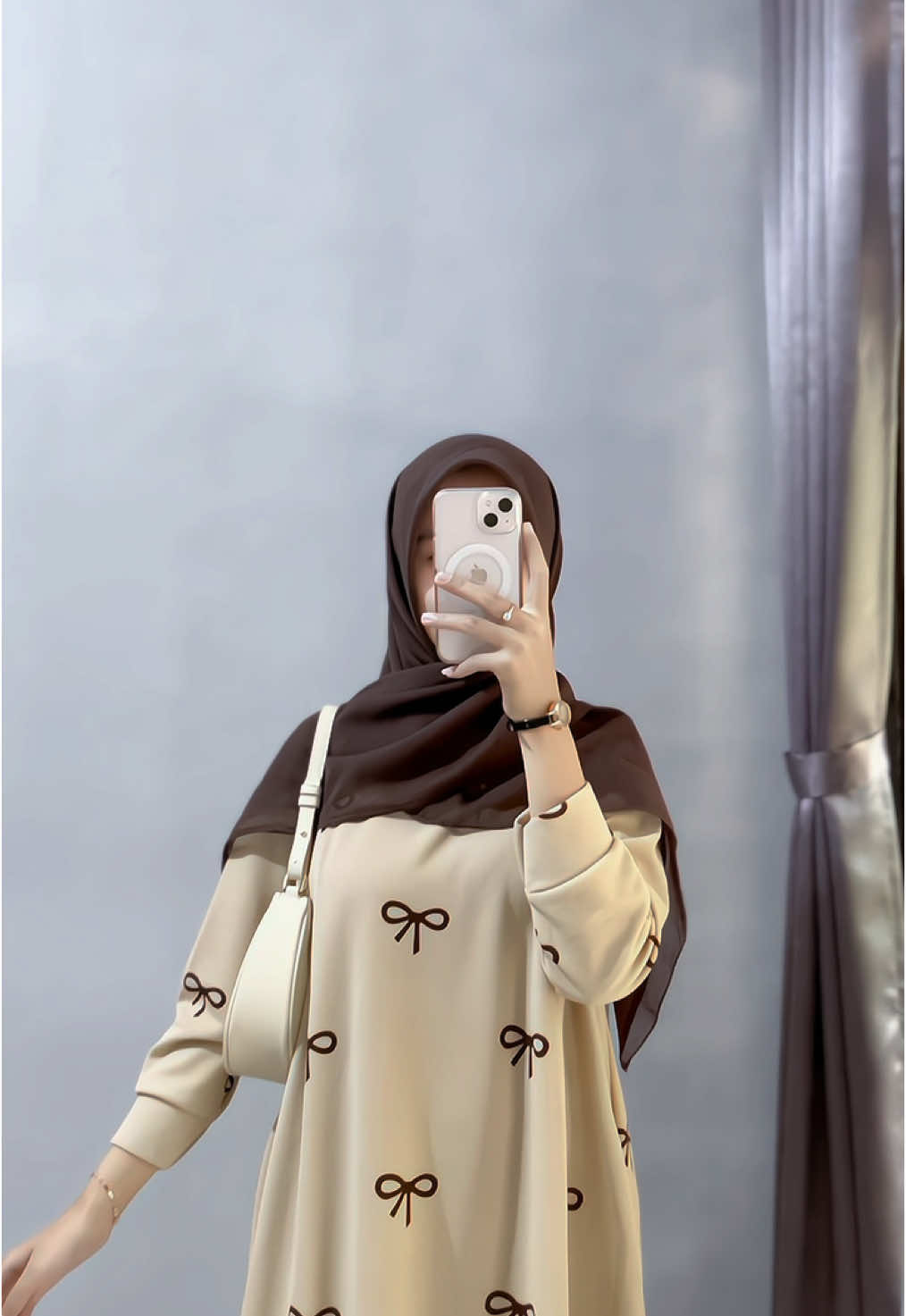 🤎 #gamis #gamismurah #bestseller #coquette #ootdhijab 