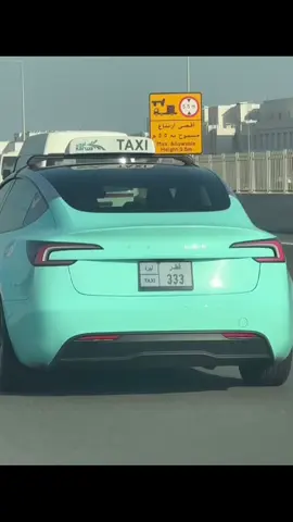#dohaqatar🇶🇦 Tesla in Qatar taxi🥵