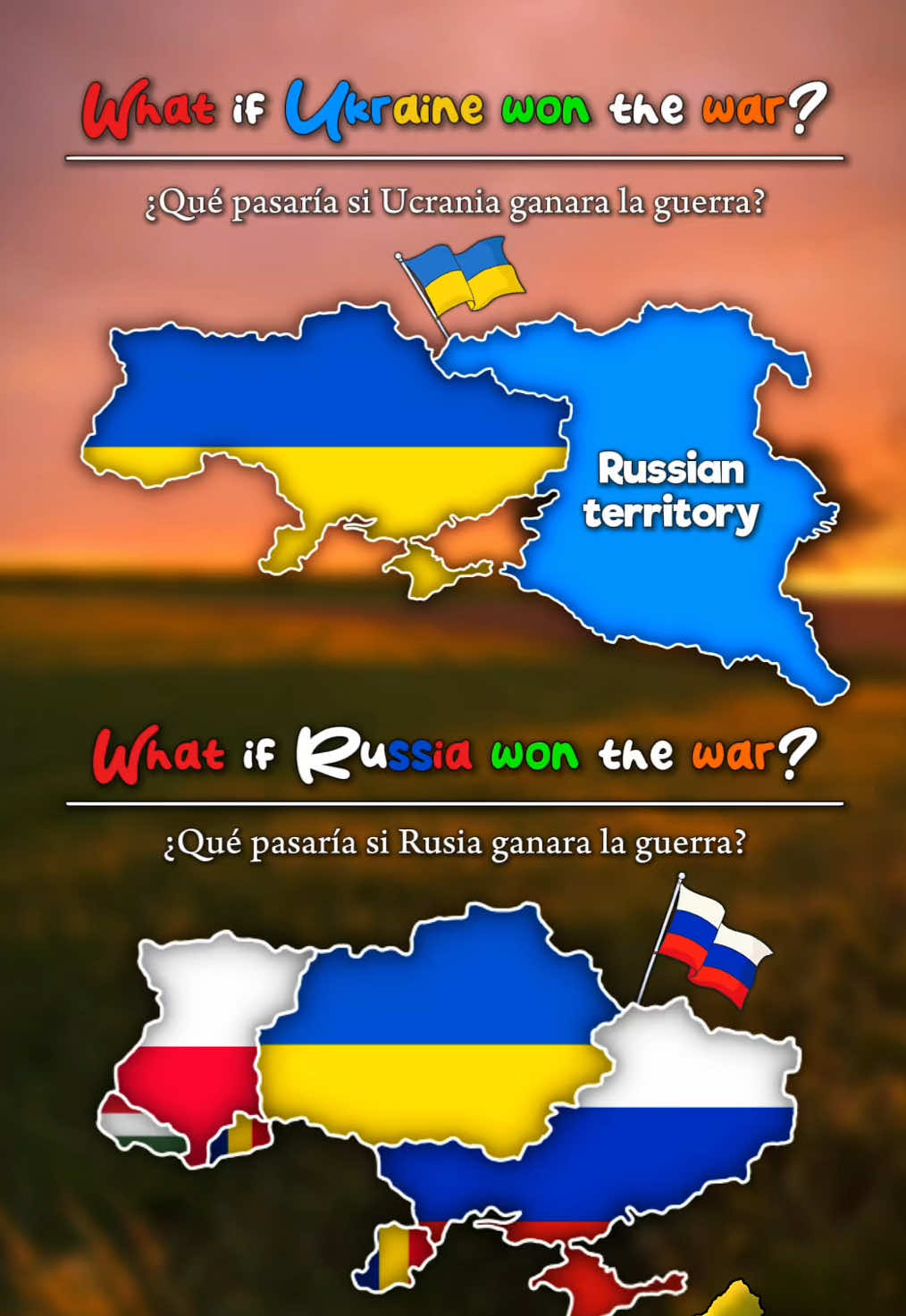 What if Ukraine/Russia won the war? 🇺🇦🇷🇺🪖 • #map #geography #russia #ukraine #war #won #europe #madridmaps 