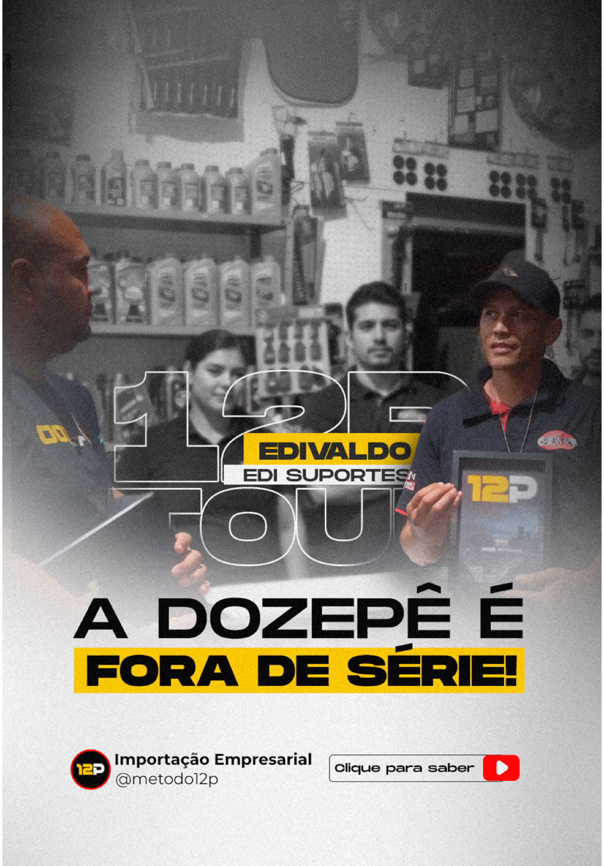 Nada melhor do que ser atendido por uma empresa FORA DE SÉRIE, né?! 🔥 Essa foi a experiência do Edi com o atendimento da 12P! A Edi Suportes é uma empresa de autopeças que multiplicou seus lucros após importar para revender.  Quer saber mais sobre essa importação? Confira o nosso 3º episódio da Tour 12P no YouTube!