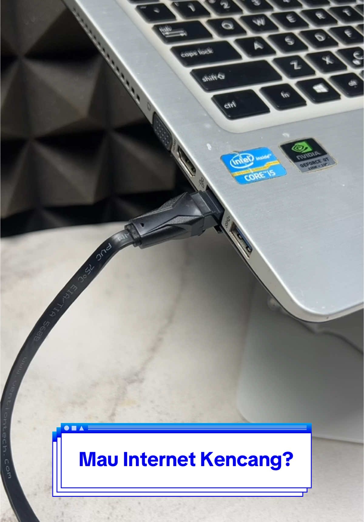 Mau internet stabil , Pake kabel Lan RJ45 Cat 6 dari vention #kabellan #kabelutp #rj45 #vention #kabelinternet 
