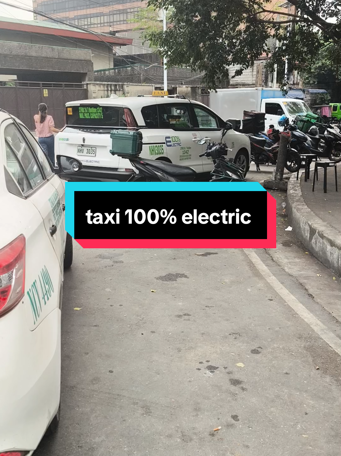 Nakasakay naba kayo ng taxi na 100% Electric? #electriccar #taxielectric #bustune #moderntaxi #edgarberber 
