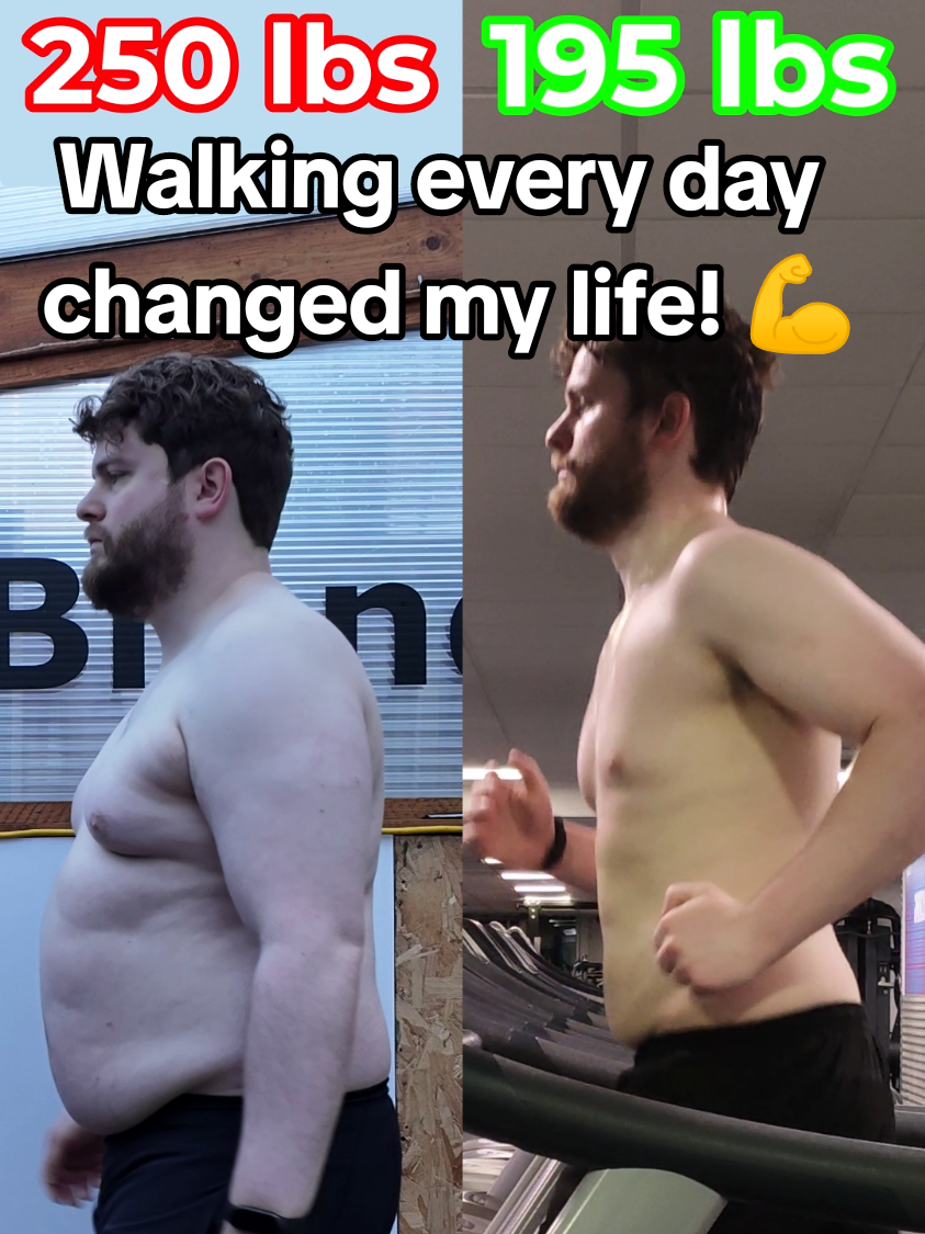 Walking is one of the greatest exercises you can do for weight loss! #beforeandafter #bodytransformation #fitnessmotivation #weightlosstransformation 