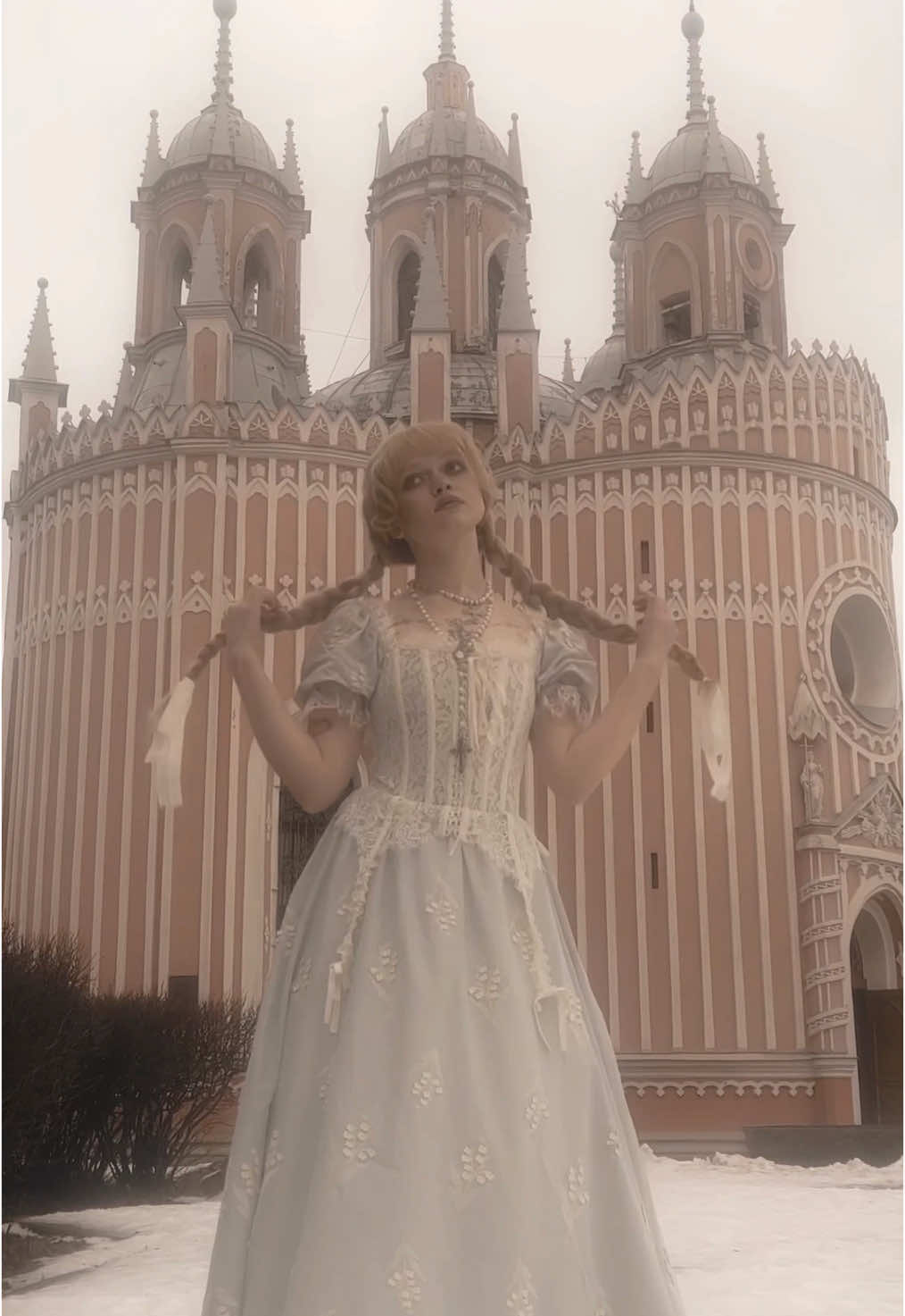 ⛪️🦢Dress: @LaceMade  . . . . . . #aesthetic #vintage #goth #gothic #softgoth #gothicarchitecture #architecture #angel #angelcore #darkfantasy #lightgoth #southerngoth #doll #dollcore #inspo #outfit 