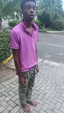 This man had to jump the wall of a hawkeye security location, he was running from a man who he said wanted to unlive him so he had to run to the security to save his life and the security had to stop the other man from unliving him 