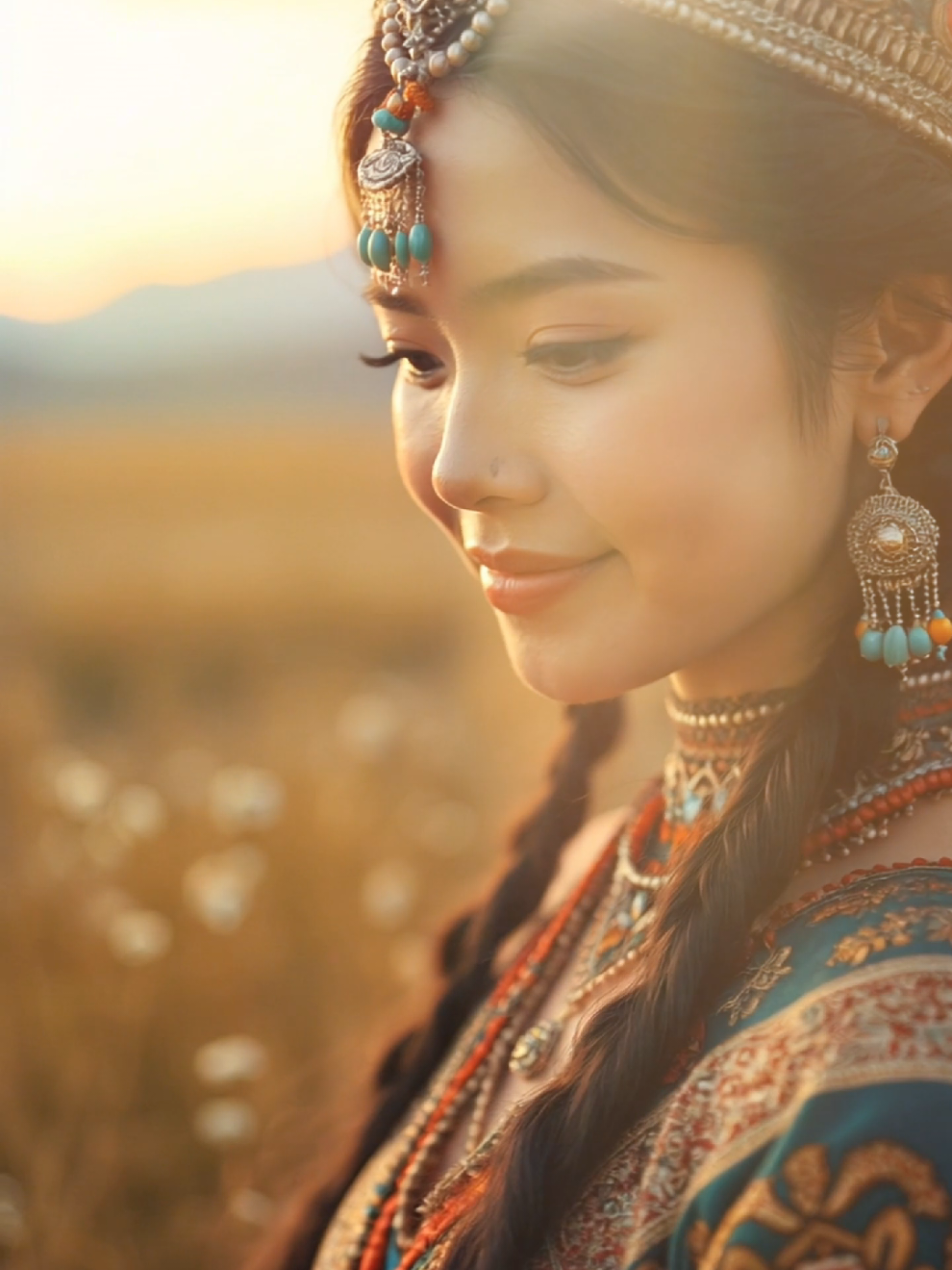 Kazakh Beauty in Every Glance 🌸✨ | Tradition and Grace #KazakhBeauty #KazakhGirl #KazakhTradition #NationalCostume #KazakhCulture #AsianBeauty #EthnicAesthetic #Kazakhstan #PrideOfKazakhstan #TraditionalBeauty #KazakhMotifs #CulturalHeritage #KazakhGrace #UniqueBeauty #KazakhTraditions