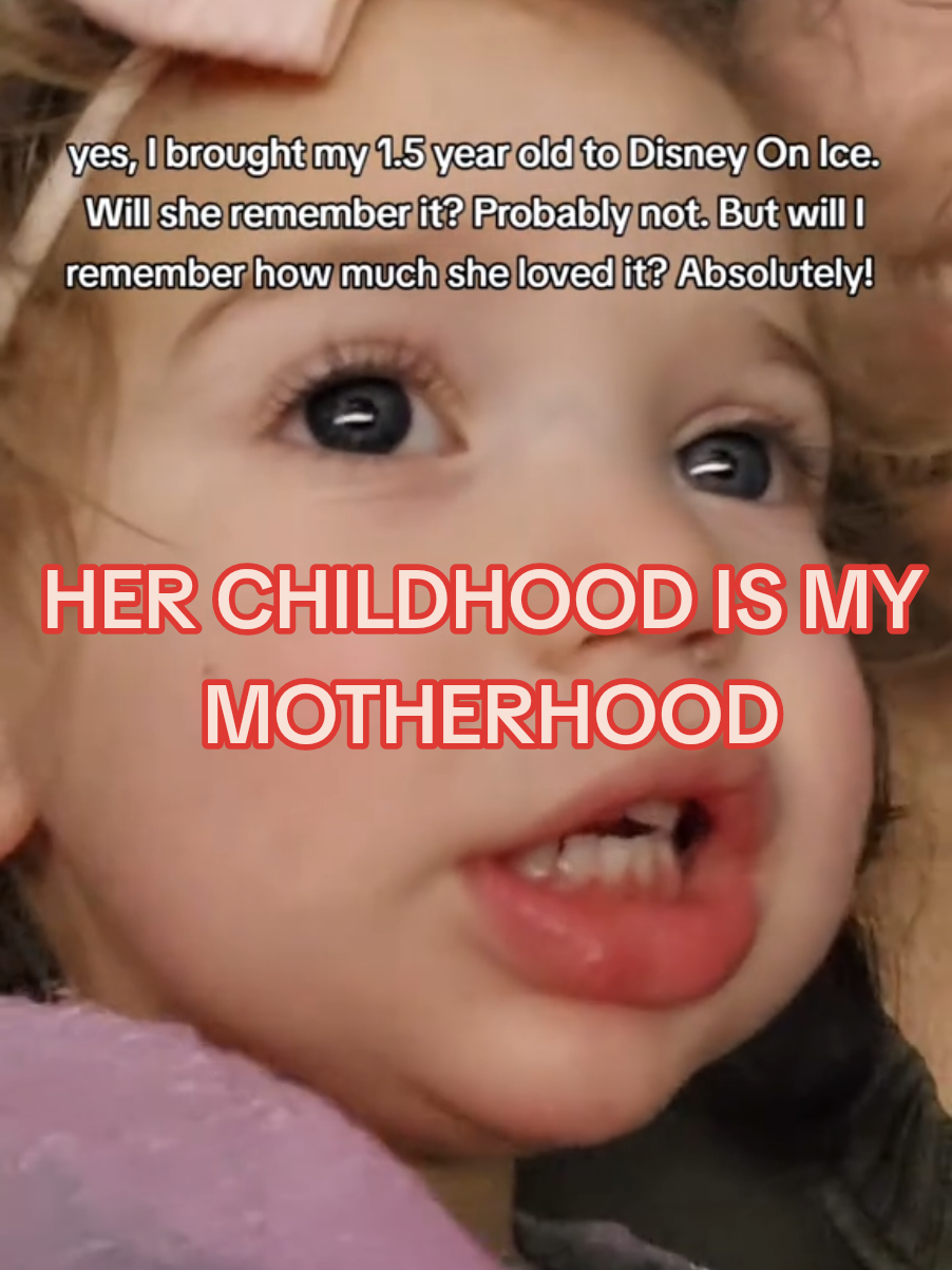 her childhood is my motherhood 💓✨️ #girlmom #memories #disneyonice #honestmotherhood #toddlermom #fyp 