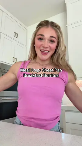 Ingredients: 1 red bell pepper, diced 1 orange bell pepper, diced 1 yellow onion, diced 2-3 yellow potatoes diced Drizzle of olive oil Salt and pepper 1lb ground turkey 2 tsp salt 1 tsp garlic powder 1 tsp chili powder 1/2 tsp rubbed sage 1/2 tsp Italian 1/2 tsp cumin 2 3/4 cup egg whites 3 eggs 1 cup cottage cheese 1 Tbs corn starch shredded cheddar tortillas  2 cups plain Greek yogurt 3 Tbs hot sauce garlic, salt and pepper Instructions: Chop peppers, onions, and potatoes. Toss with olive oil, salt and pepper and bake at 425 for 30 minutes. Crumble the ground turkey on top of softened veggies and top with the spices. Pour the egg mixture on top. Sprinkle with cheese. Assemble the burritos with a spoonful of cream sauce and a scoop of the sheet pan eggs. I got this recipe from my brother-in-law who got it from a guy on TikTok @Stealth Health Life 🌯💪🏼