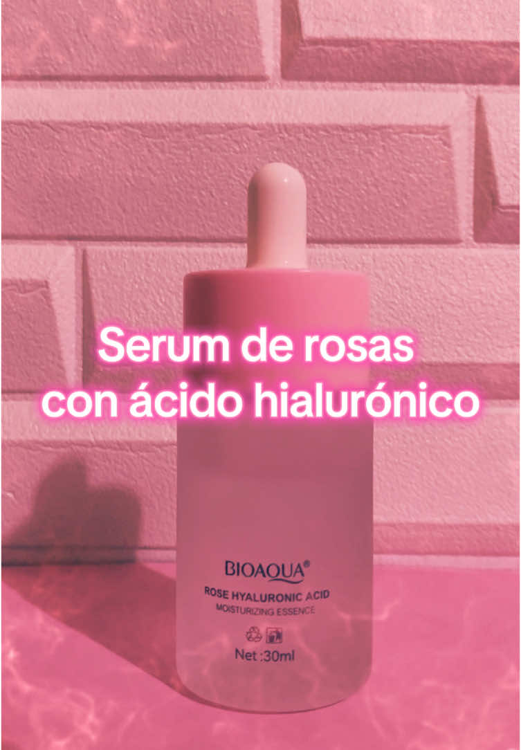 Transforma tu piel con nuestro sérum de rosas con ácido hialurónico. ¡Hidratación y frescura en cada gota!  #cuidadodelapiel #bioaqua #acidohialuronico #skincaretiktok  #skincarelover 