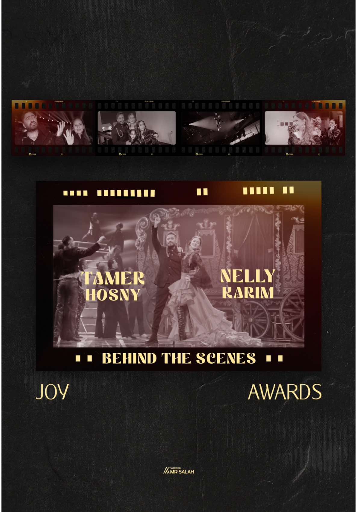 Behind the scenes -Tamer hosny & nelly karim joy awards/ Master Audio كواليس تامر حسني و نيللي كريم ‏Watch full video on YouTube @Nelly Karim  @Joy Awards 