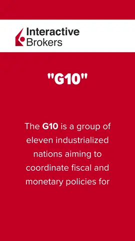 Do you know what “G10” means? The G10 is a group of 11 industrialized nations aiming to coordinate fiscal and monetary policies for global economic stability. #IBKR clients can monitor G10 currencies in Trader Workstation’s (TWS) FXTrader, tracking exchange rates and trends for major economies. Now you know! The Best-Informed Investors Choose #InteractiveBrokers. #FinancialTerms