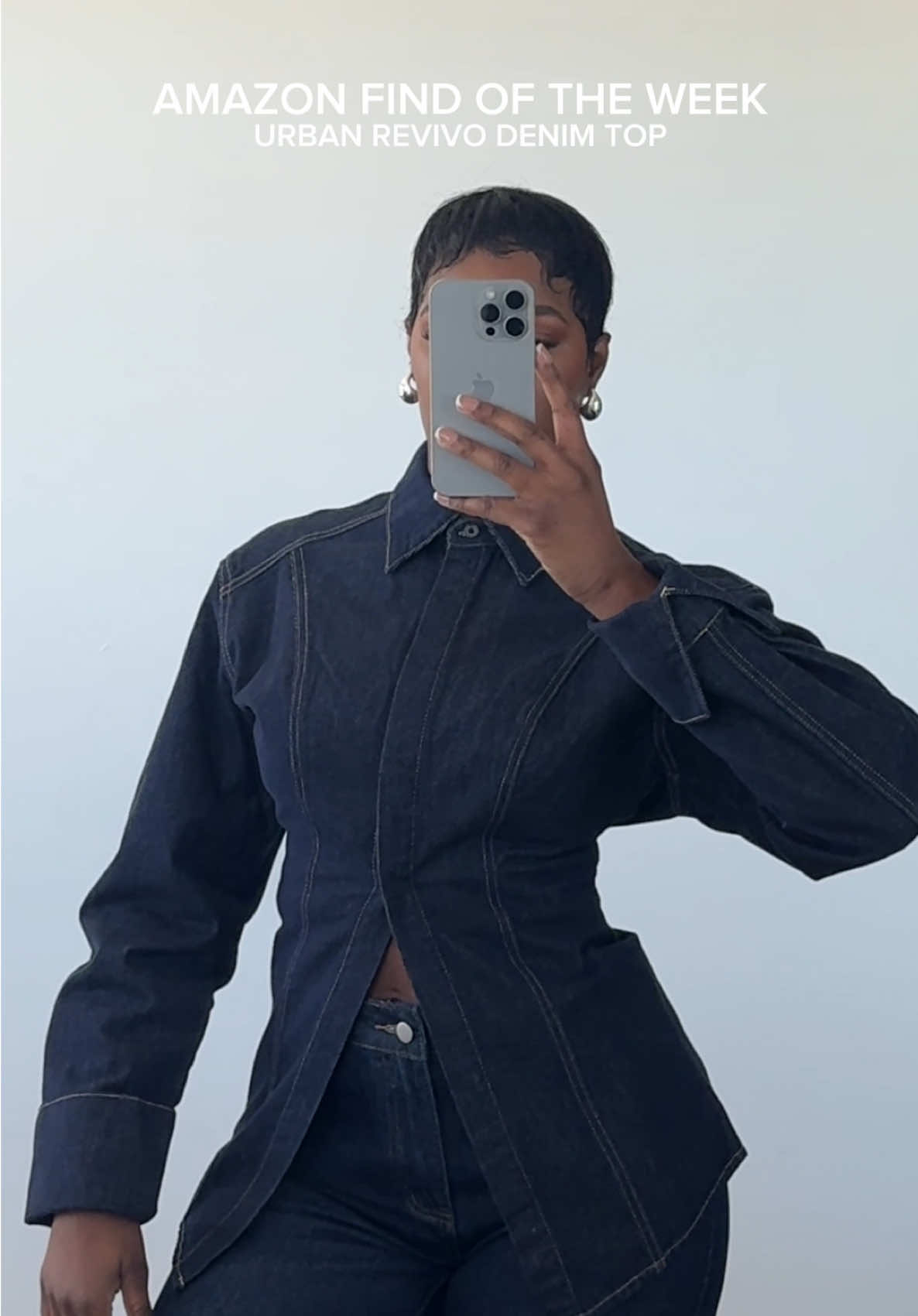 Amazon Find Of The Week: Denim Structured Top 👖🤍  #amazonfinds #amazonmusthaves #urbanrevivo #amazonpremium #nygialauren #elevated #denimtop #darkwashdenim #amazonfashion #denimoutfit #alldenimoutfit #alldenim #structuredtop #winteroutfit #blackgirloutfits #blackgirltiktok #amazontryon  #outfitoftheday @Amazon Fashion  Denim Outfit Dark Wash Nygia Lauren Elevated Timeless Capsule Wardrobe Fashion Inspo OOTD Classic Style Structured Denim Top  