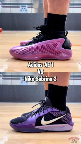 Adidas AE 1 VS Nike Sabrina 2 On Feet & In Hand Looks - Short Review . If you’ve played in the AE 1 or the Sabrina 2, what are your thoughts on them and which do you prefer? Also, which one looks better, the Adidas AE 1 “Preloved Purple 💜” or the Nike Sabrina 2 “Court Vision 👁️”? . . #anthonyedwards #ae #antedwards #antman #sabrinaionescu #adidasae1 #nikesabrina2 #ae1 #sabrina2 #sneakers #sneakerhead #sneakerheads #basketball #basketballshoes #shoes #kotd #kicks #sneakrtweakr #nike #jordan #converse #adidas #fearofgod #yeezy #puma #newbalance #underarmour #currybrand #reebok #skechers #moolah #and1 #lining #wayofwade #361 #361sport #eqlz #seriousplayeronly #spo #anta #rigorer #peak #shorts #reels #fy #fyp #fypage #foryou #foryoupage