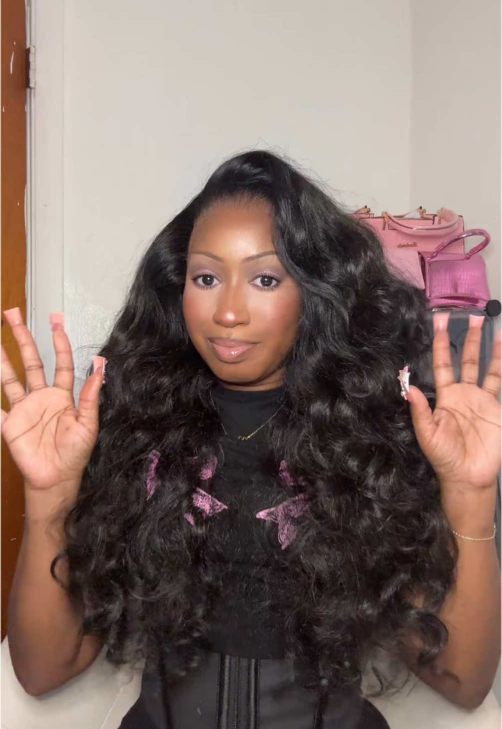 @Sensationnel_hair Bare lace full lace unit 4 in the color 1B. Click the shopable link to buy yours! #fyp #wig #wigtok #syntheticwig #humanhairblend #wigreview #sensationnelwigs 