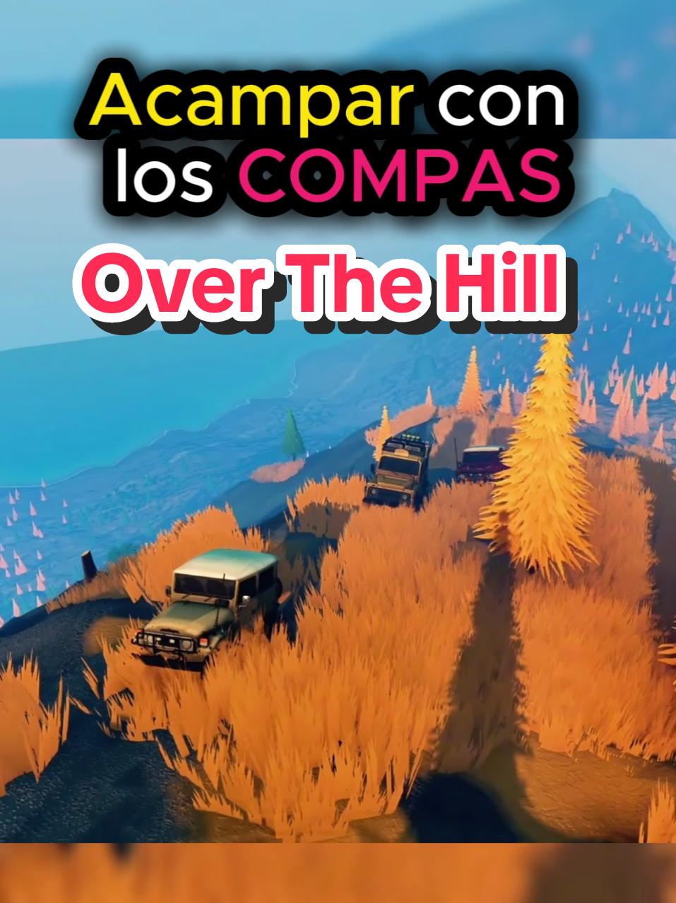 Junta a tus COMPAS para acampar al aire libre virtual en Over The Hill #multijugador #coopgames #overthehillgame #indiegames #cozygames 