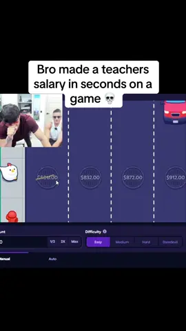 Bro made a teachers salary seconds on a game 💀 #kickstreaming #streamer #stevewilldoit #crossyroad 