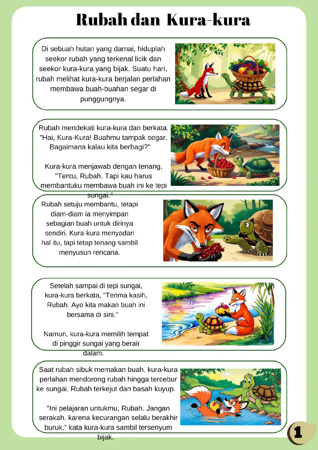 Buat Bahan Bacaan dan pengantar tidur #kelas2sd #bacaanmenarik #literasi15detik #ceritaanaksebelumtidur #ceritahewan #fabel 