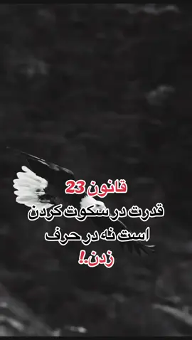 #قانون23#قدرت در سکوت#کردن است نه در
