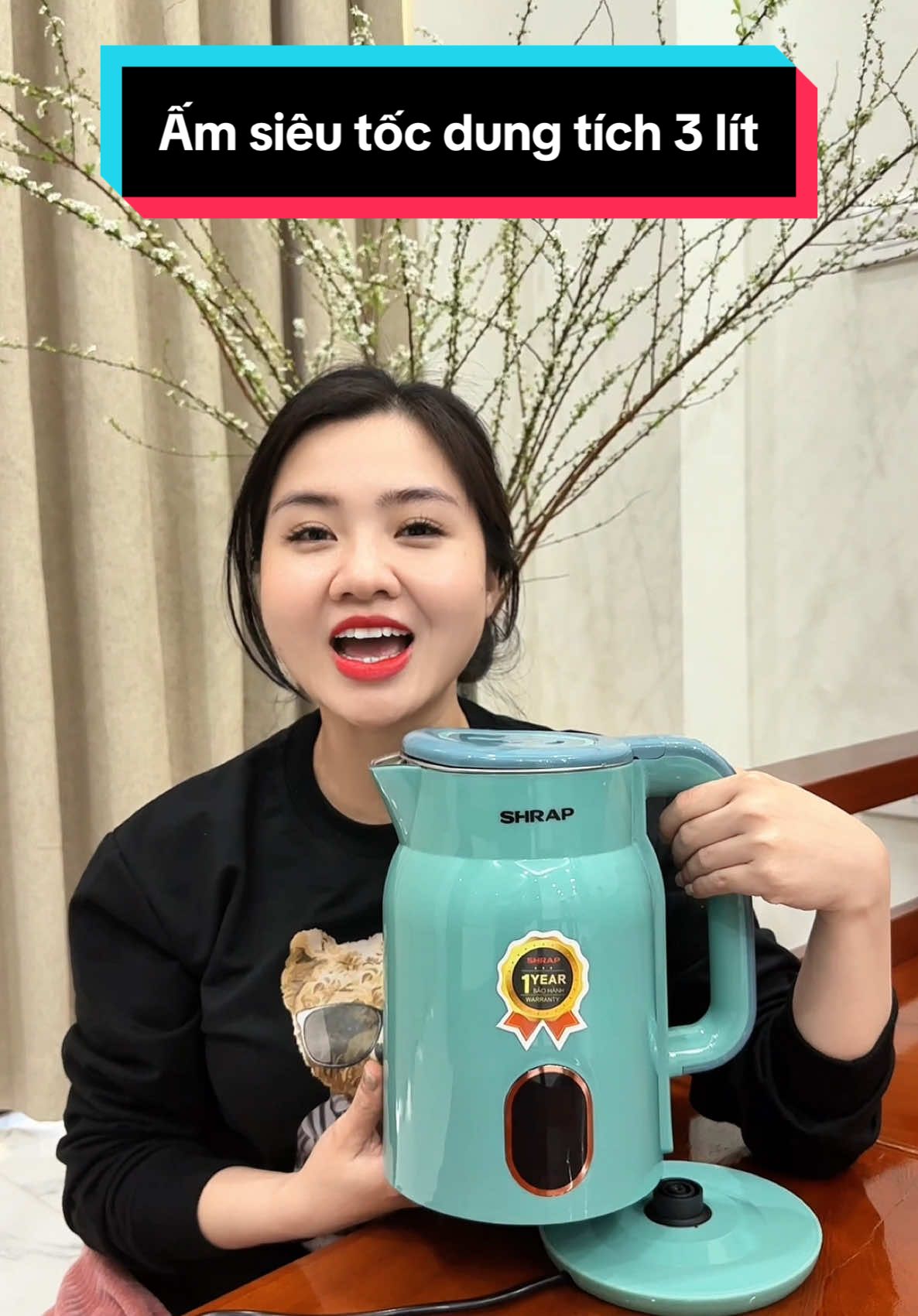 Ấm siêu tốc dung tích 3 lít, tự ngắt khi sôi. #amsieutoc #giadungtienich #xuhuong #bongbuongbinh 