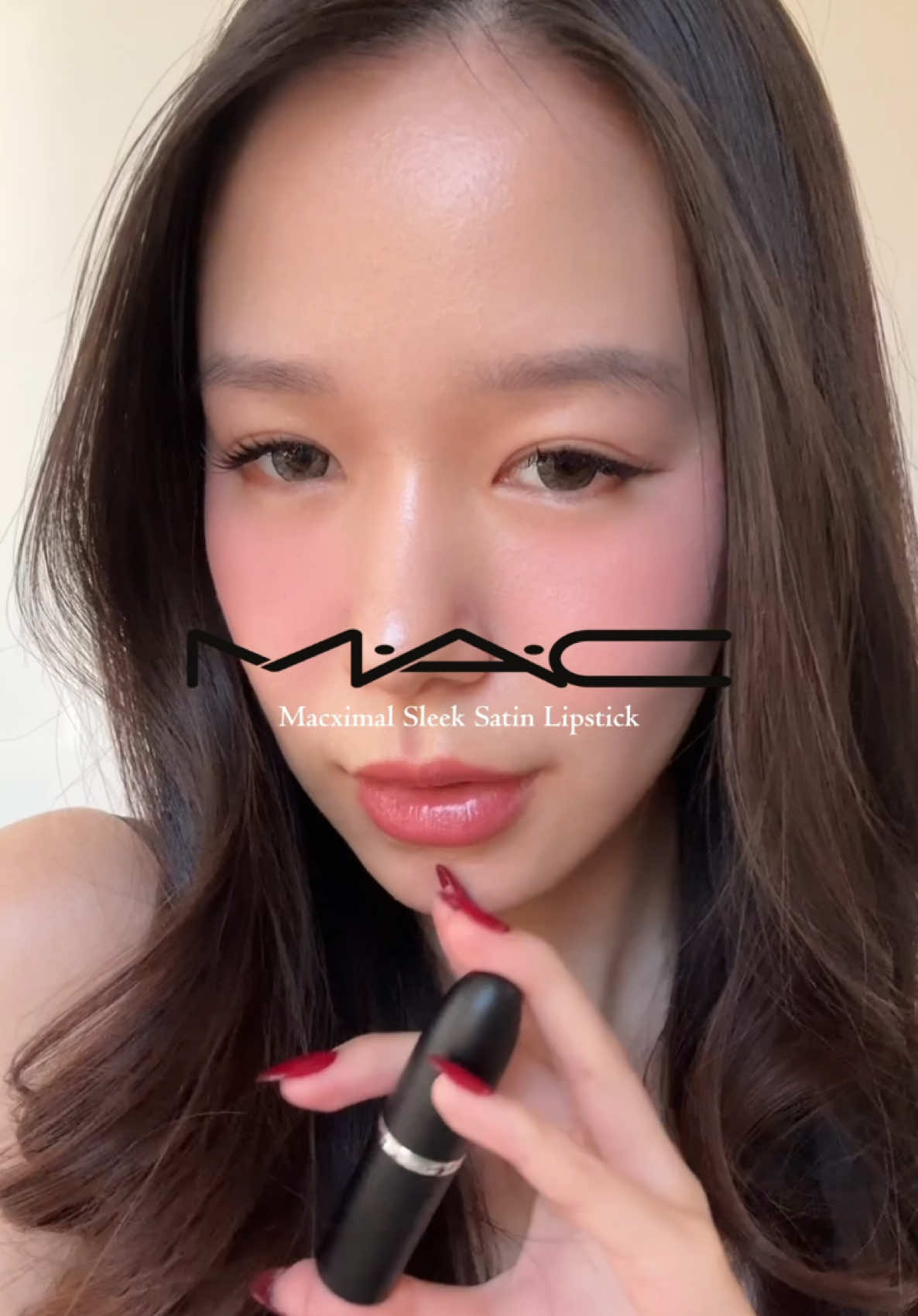 MACximal Sleek Satin Lipstick @maccosmetics in Sitting Pretty shade🩷  #MacCosmetics #MACximal #MACCosmeticsThailand  