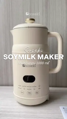 ✨SOSEKI Soymilk Maker: Alat multi-fungsi dari SOSEKI, yang bisa kasih banyak manfaat. ⚡Mau bikin susu kedelai? Bisa! Mau bikin MPASI untuk buah hati? Bisa! Mau bikin jus buah tanpa pemanis buatan? Bisa banget!✨ Yuk, tingkatkan pengalaman dapur Anda dengan Soymilk Maker dari SOSEKI. Desainnya yang estetik, nggak makan banyak tempat, dan yang pasti nggak bikin ribet. ✨ 🍹Dengan pisau berkecepatan tinggi, akan memastikan semua bahan yang diproses tercampur dan tergiling secara merata. Tanpa ampas dan Tanpa Pengawet. 👌 😱Pengen punya tapi gak bisa masak gimana dong? Tenang, produk ini sudah dilengkapi dengan 8 menu bawaan yang bisa kalian coba sendiri dirumah. Ada Soymilk, Bean Paste, Baby Cereal, dan banyak lagi. Yuk, tunggu apalagi, dapatkan penawaran spesial.. Stock terbatas~ ✨ #soseki #soymilkmaker #susukacangkekinian #simple #healthydrink #aesthetic #makeyourlifebetter #keepitsimple