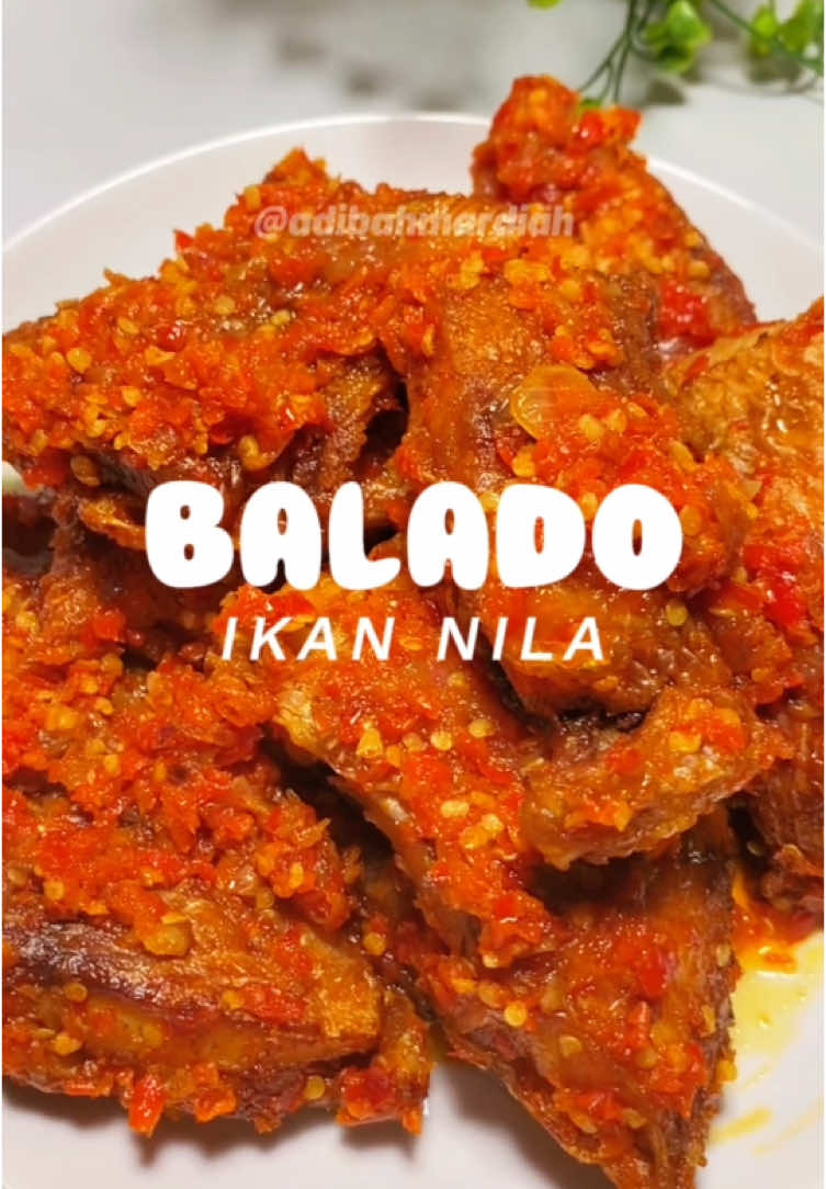Balado ikan nila Bahan : 2 ekor ikan nila Bumbu marinasi ikan : garam 2 buah jeruk nipis 7 siung bawang merah Bumbu halus : 17 buah cabe merah besar 12 buah cabe rawit merah 1 sdt perasan jeruk nipis Garam & msg 📝CARA MEMBUAT SIMAK DI VIDEO NYA YA #baladoikan #masakanindonesia #menuharian #menurumahan #menusederhana #menuseharihari #idemenu #idemenuharian #idemenumasakan #idemenuseharihari #masakanrumah #menuharian  #resepsimpel #resepsederhana #resepmudah #resepmasakan #fypage #viralvideo #tiktokviral 