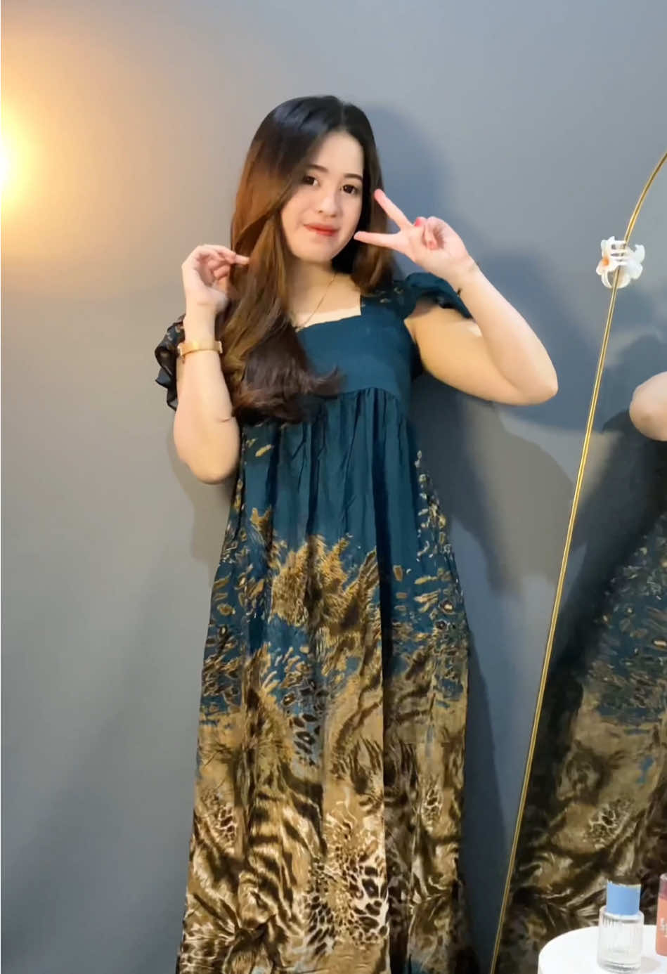 Dress cantik cek keranjang kuning aku😍#fyp #dress 