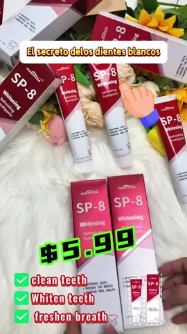 Los dientes blancos perlados te hacen más seguro y hermoso, la pasta de  dientes probiótica SP-8 salva tus dientes #toothpaste #foryou  #FYP #TikTokShop #TikTokMadeMeBuylt #tiktokshopbacktoschool #tooth  #teethcare ##dealsforyoudays #teethwhitening  #oralhealth #whiteningteeth #teeth #blanquea