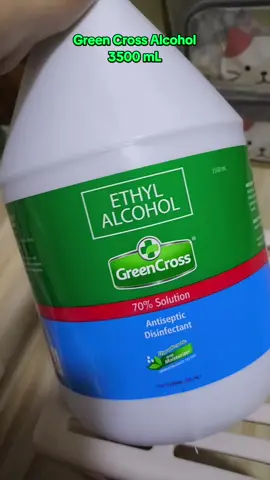 I Gallon (3.5 Liters) Green Cross Alcohol ✨ #alcohol #disinfectant #greencross #1gallonalcohol #ethylalcohol1gallon #essentials #dailyuse #tiktokaffiliate 