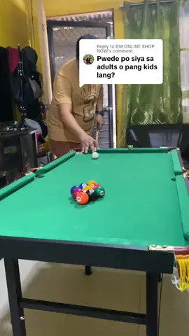 Replying to @DM ONLINE SHOP NOW pwedeng pwede po sa adults ang Mini Pool Billiards set #minipool #minipoolbilliards #billiards #bilyaran 