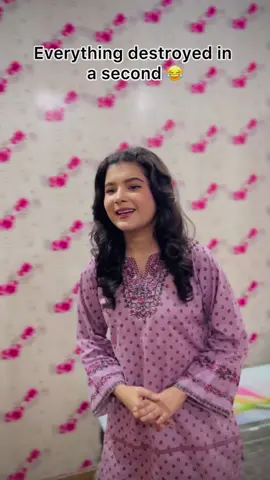 Everything destroyed in a Second 😂 #h#hariscomedy